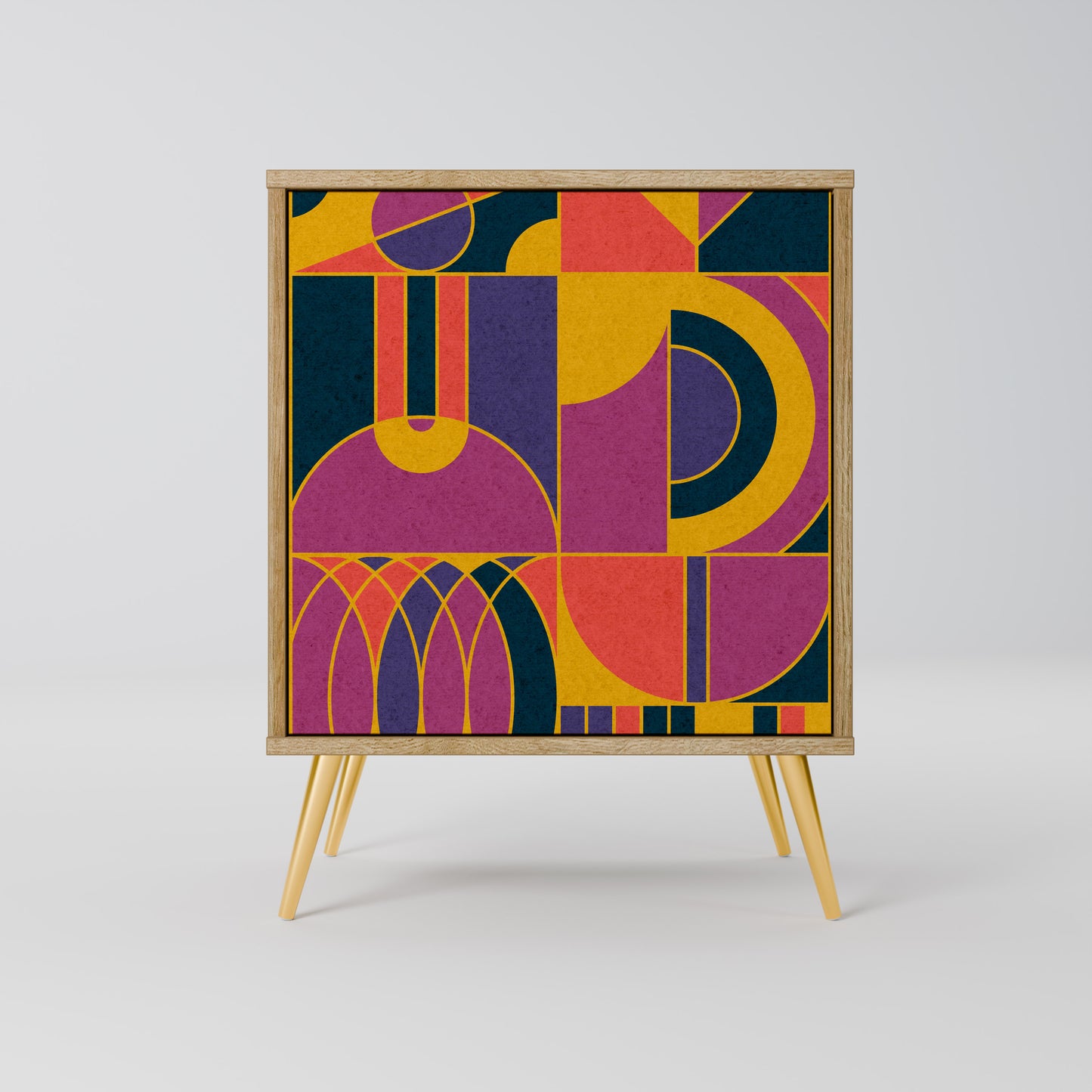 ELECTRIC PATTERNS 1-Door Sideboard in Oak Effect