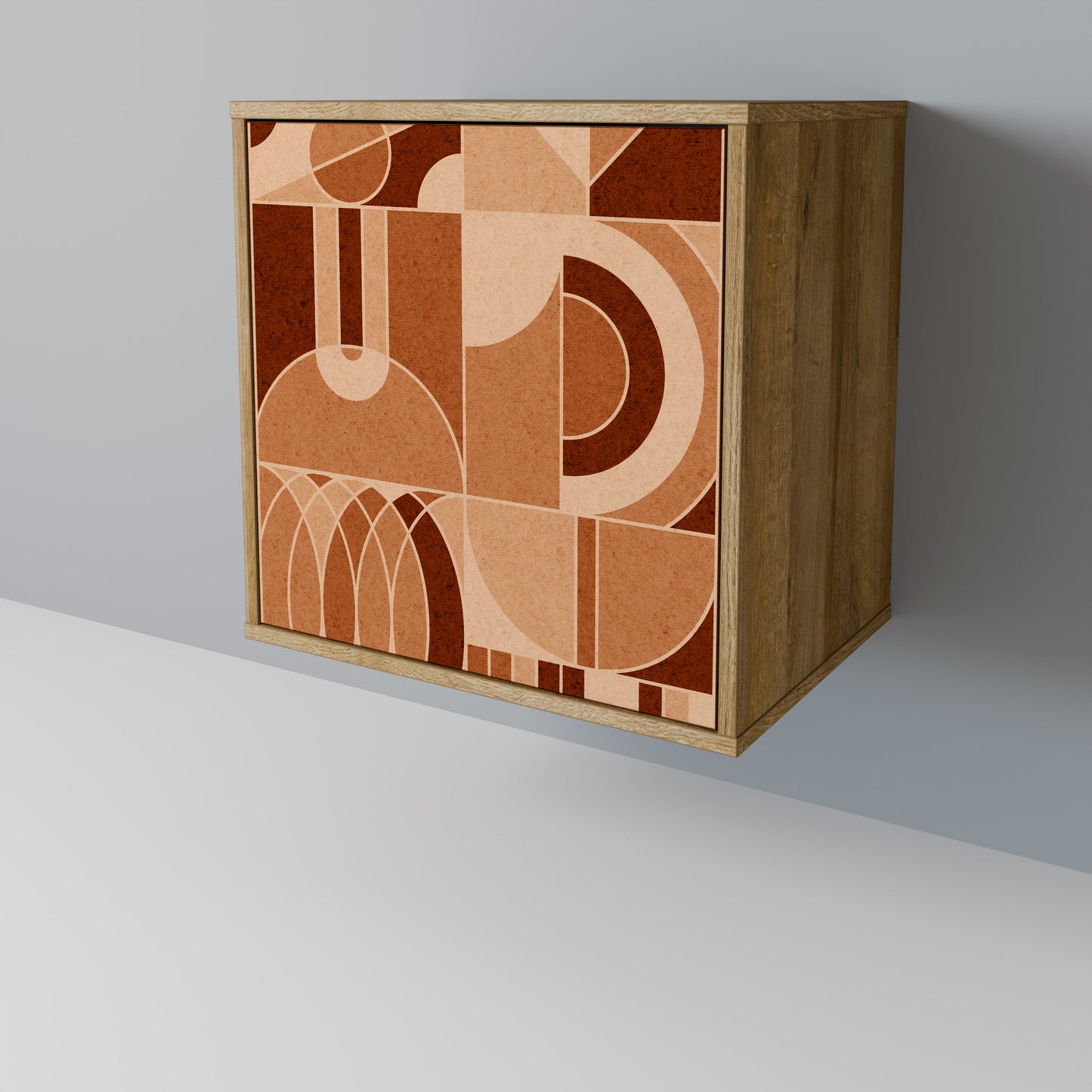 PRISM MOSAIC 1-Door Sideboard in Oak Effect