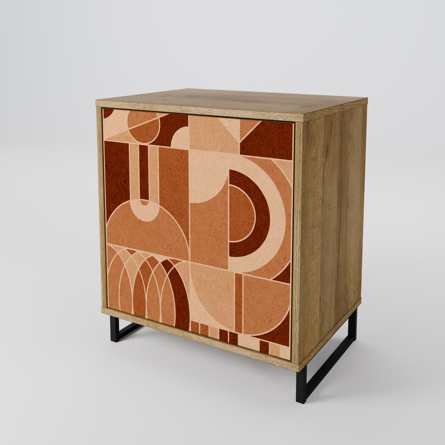 PRISM MOSAIC 1-Door Sideboard in Oak Effect
