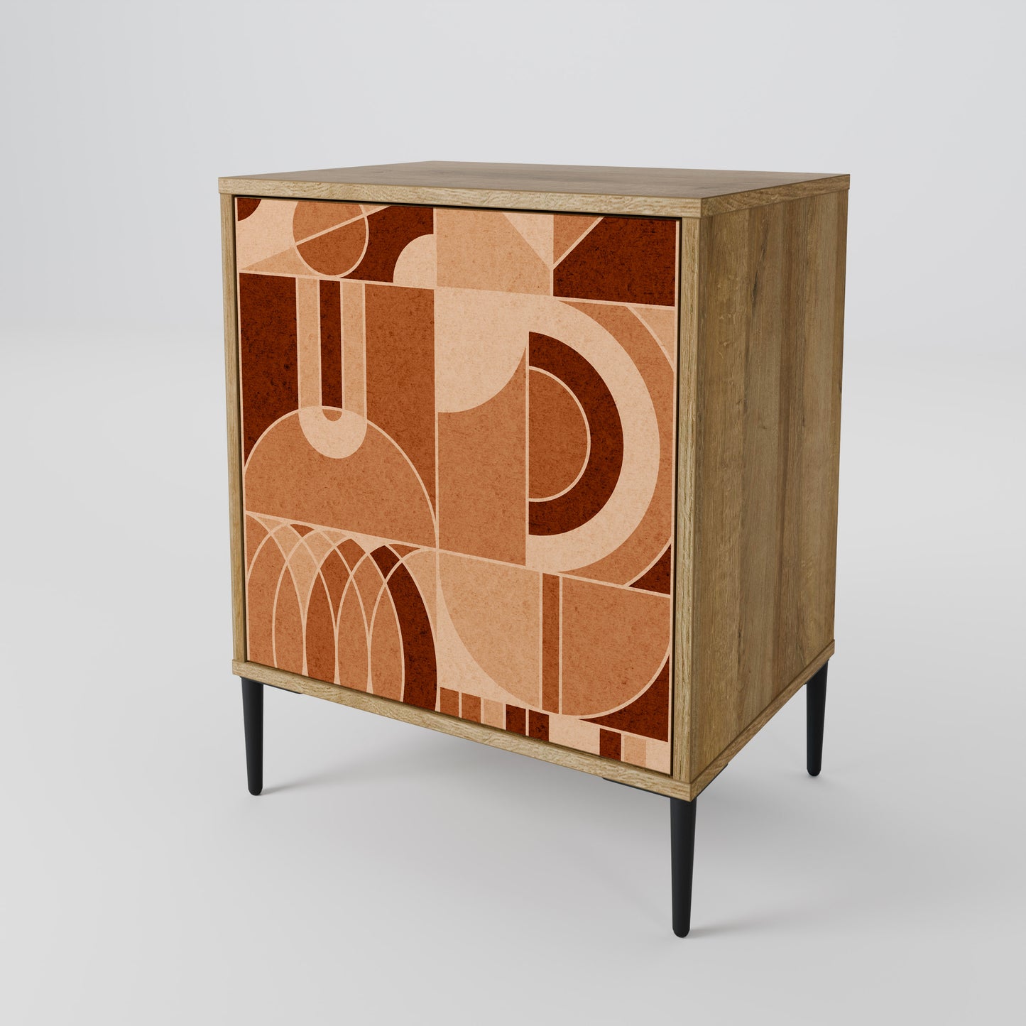PRISM MOSAIC 1-Door Sideboard in Oak Effect