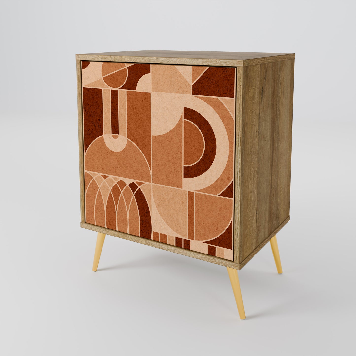 PRISM MOSAIC 1-Door Sideboard in Oak Effect