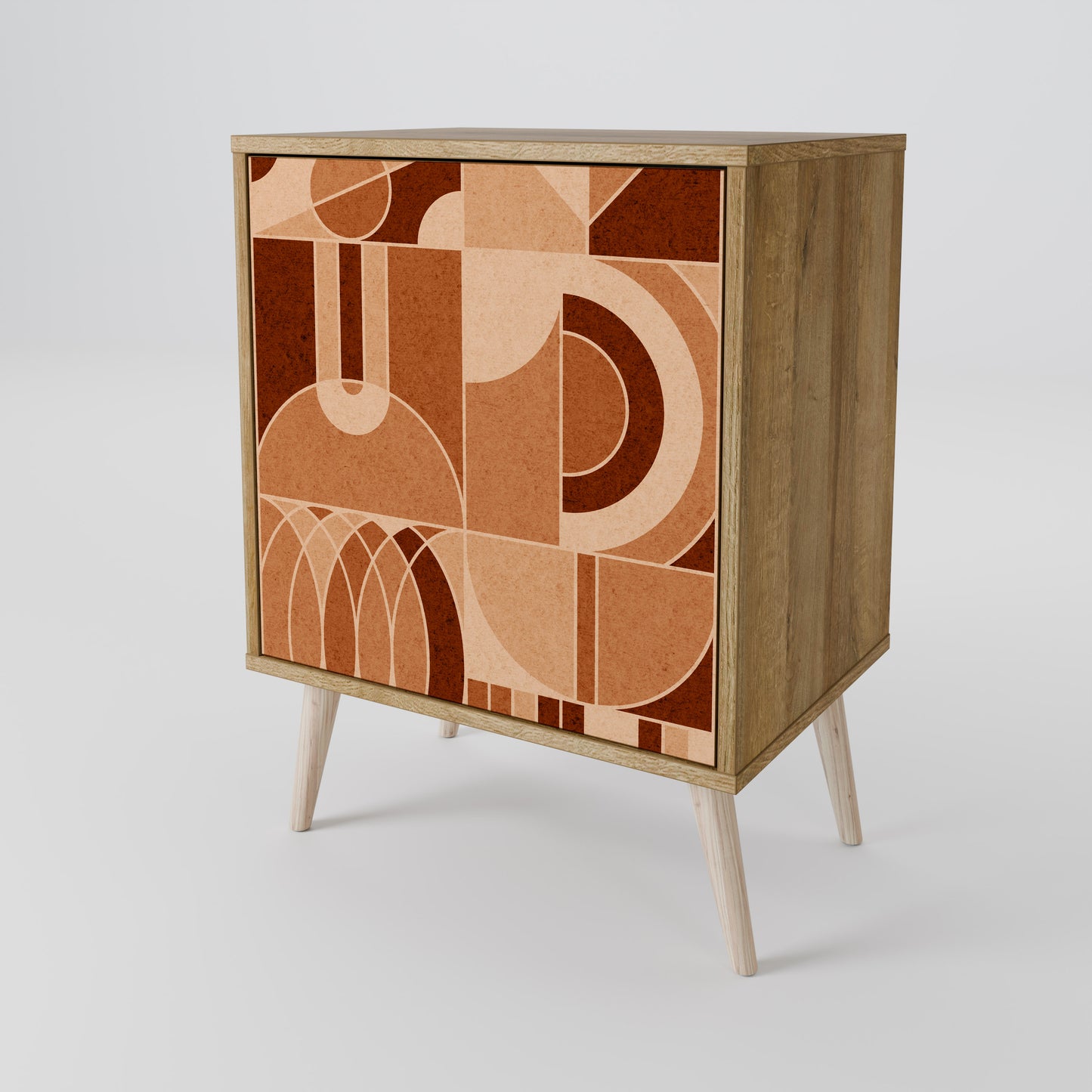 PRISM MOSAIC 1-Door Sideboard in Oak Effect