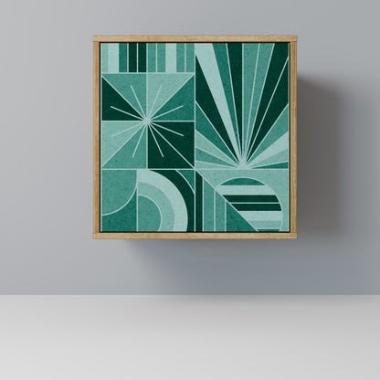 Credenza HARMONIC GRID a 1 anta effetto rovere