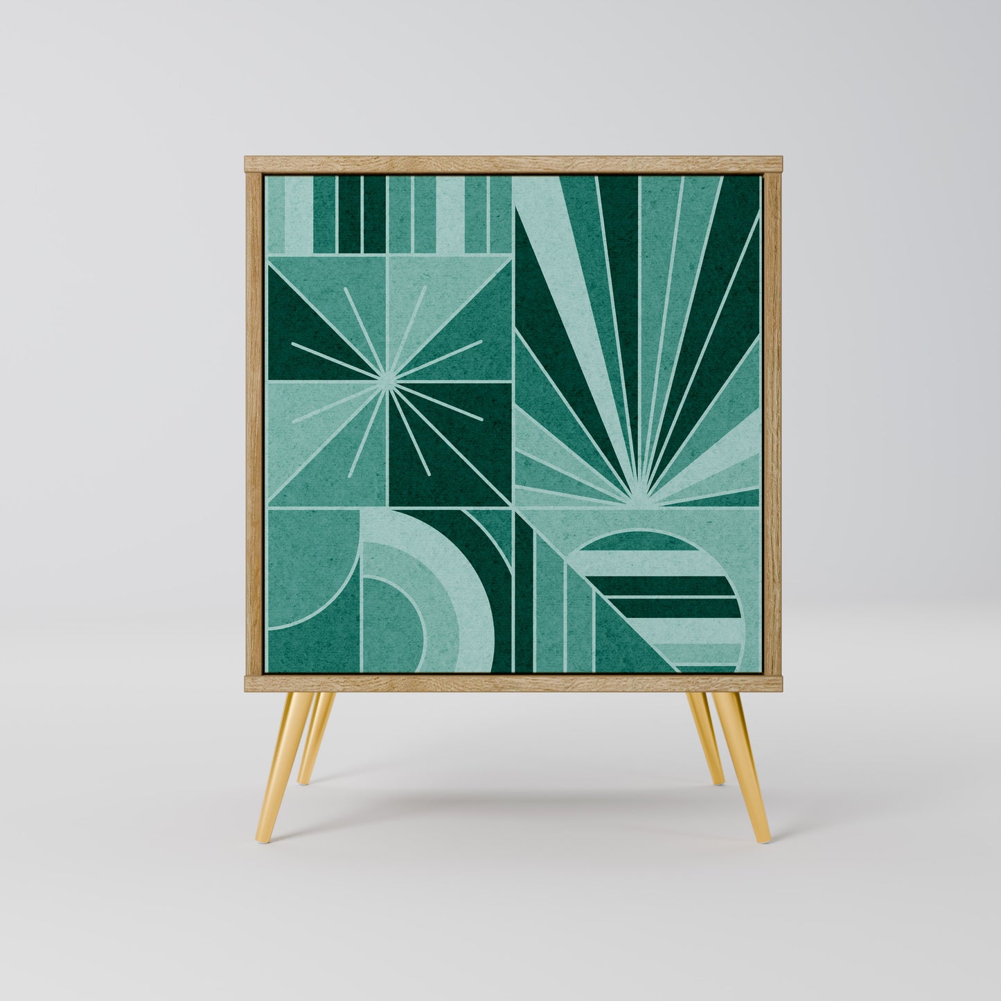 Credenza HARMONIC GRID a 1 anta effetto rovere