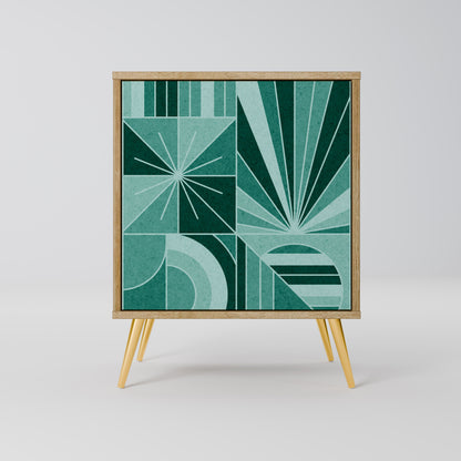 Credenza HARMONIC GRID a 1 anta effetto rovere