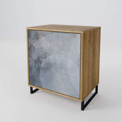 MUTED ARC 1-Door Sideboard in Oak Effect