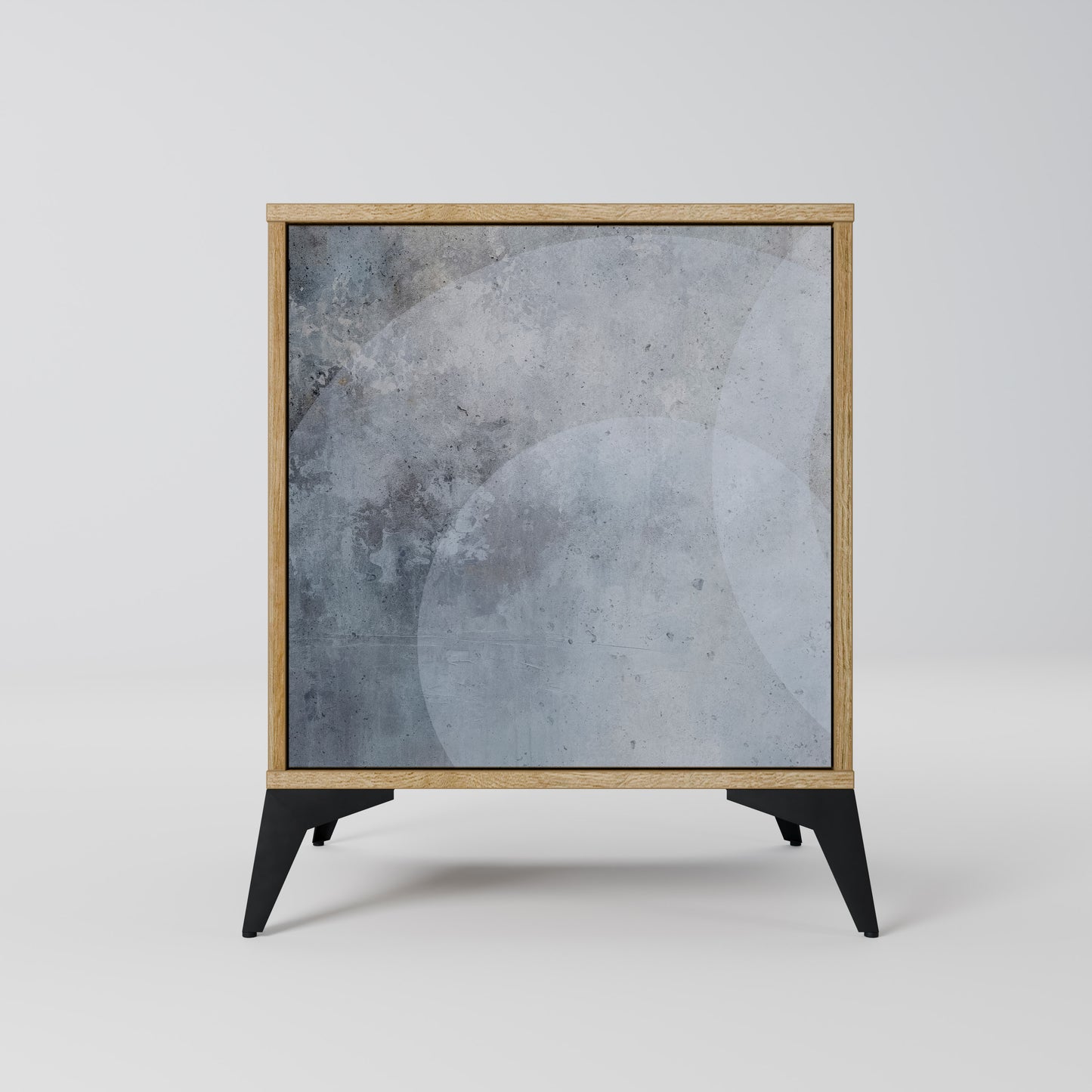 MUTED ARC 1-Door Sideboard in Oak Effect