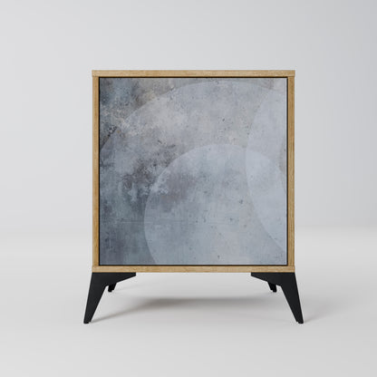 MUTED ARC 1-Door Sideboard in Oak Effect