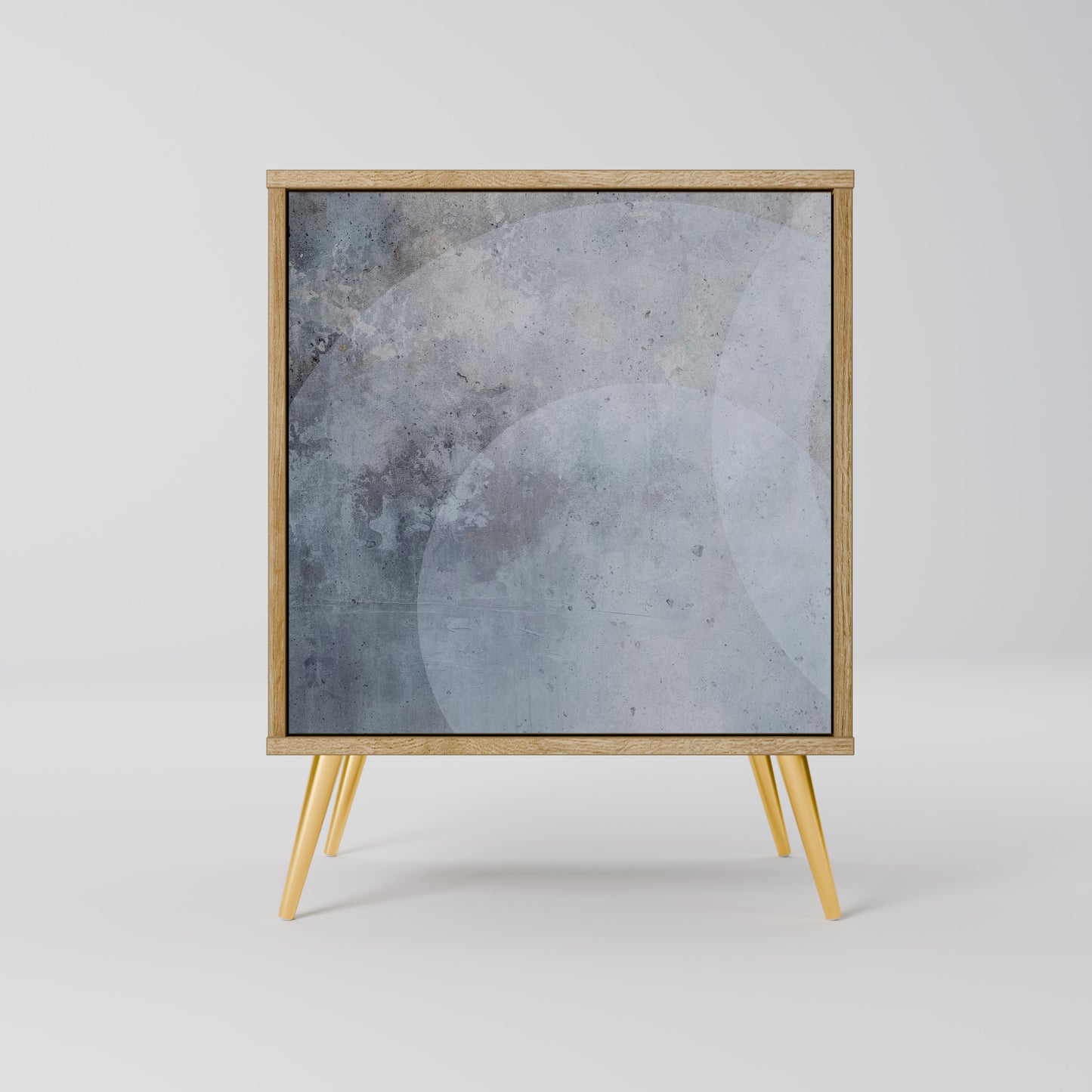 MUTED ARC 1-Door Sideboard in Oak Effect