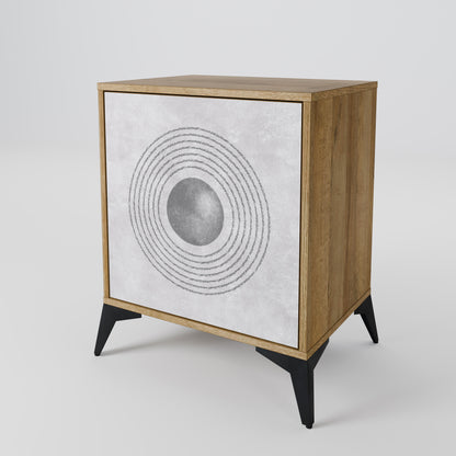 SOLID CIRCLES 1-Door Sideboard in Oak Effect