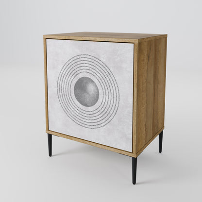 SOLID CIRCLES 1-Door Sideboard in Oak Effect