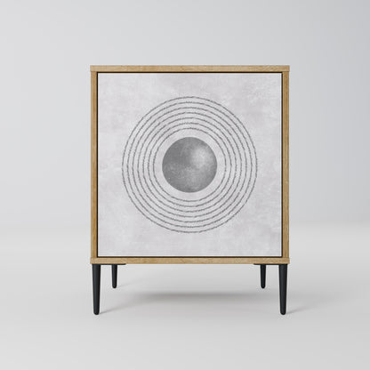 SOLID CIRCLES 1-Door Sideboard in Oak Effect