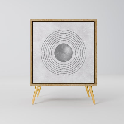 SOLID CIRCLES 1-Door Sideboard in Oak Effect