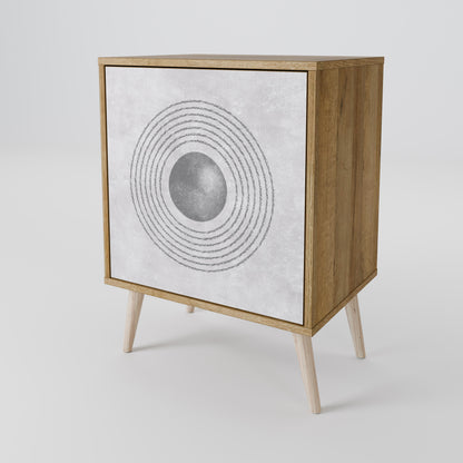 SOLID CIRCLES 1-Door Sideboard in Oak Effect