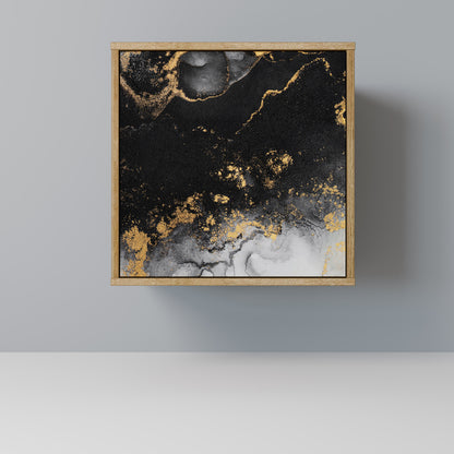 Credenza MARBLE OF TOMMORROW a 1 anta effetto rovere