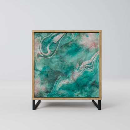 ABSTRACT ALCHEMY 1-Door Sideboard in Oak Effect