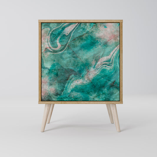 ABSTRACT ALCHEMY 1-Door Sideboard in Oak Effect