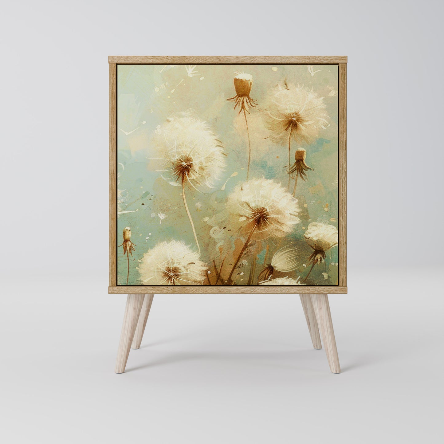 DREAMY MEADOW 1-Door Sideboard in Oak Effect