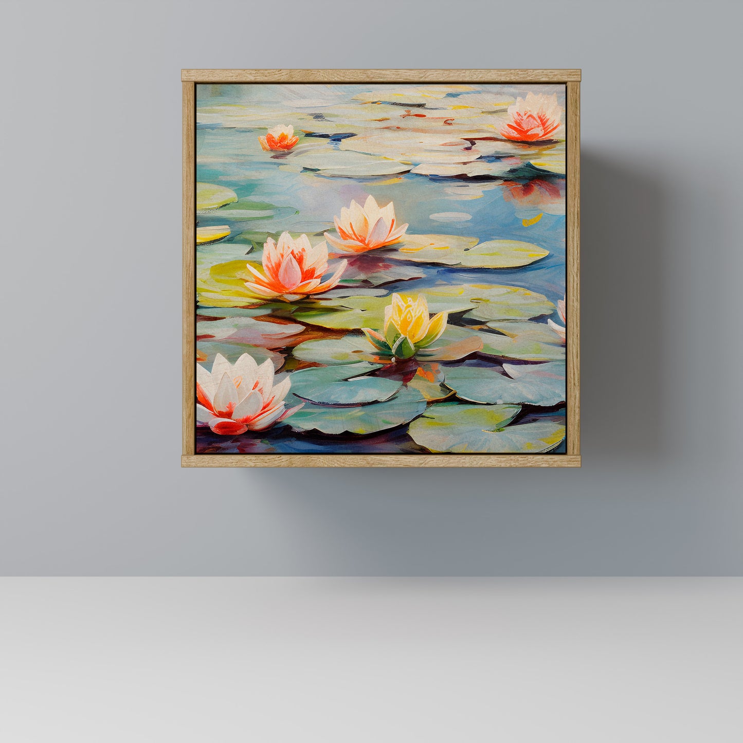 BLOOMING WATERS 1-Door Sideboard in Oak Effect