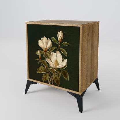 FLORAL NOIR 1-Door Sideboard in Oak Effect