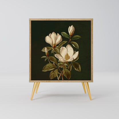 FLORAL NOIR 1-Door Sideboard in Oak Effect