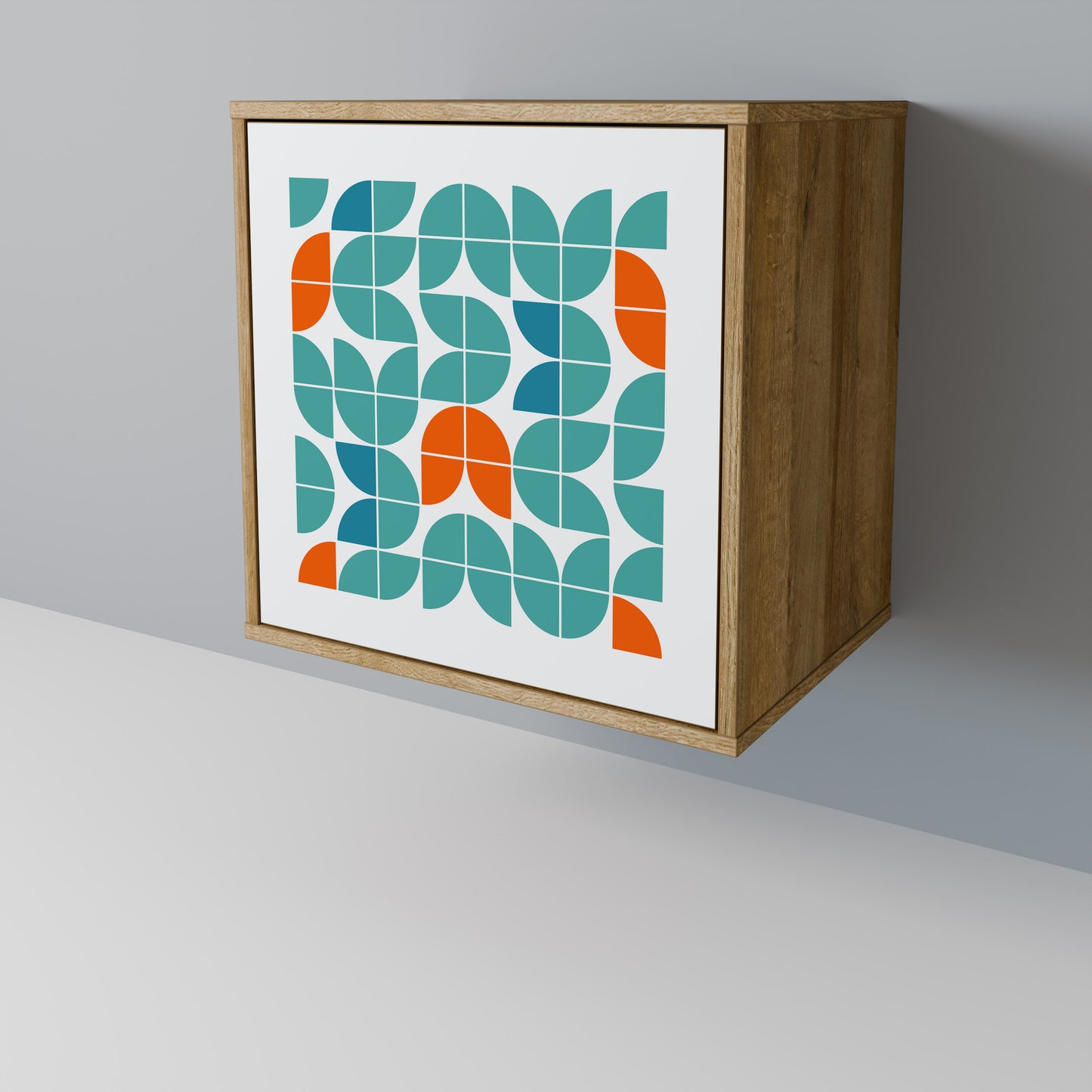 Credenza BE THE CHANGE a 1 anta effetto rovere