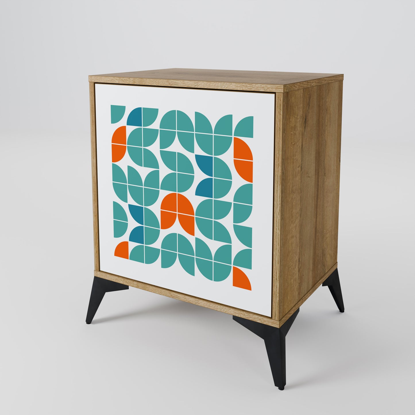 Credenza BE THE CHANGE a 1 anta effetto rovere