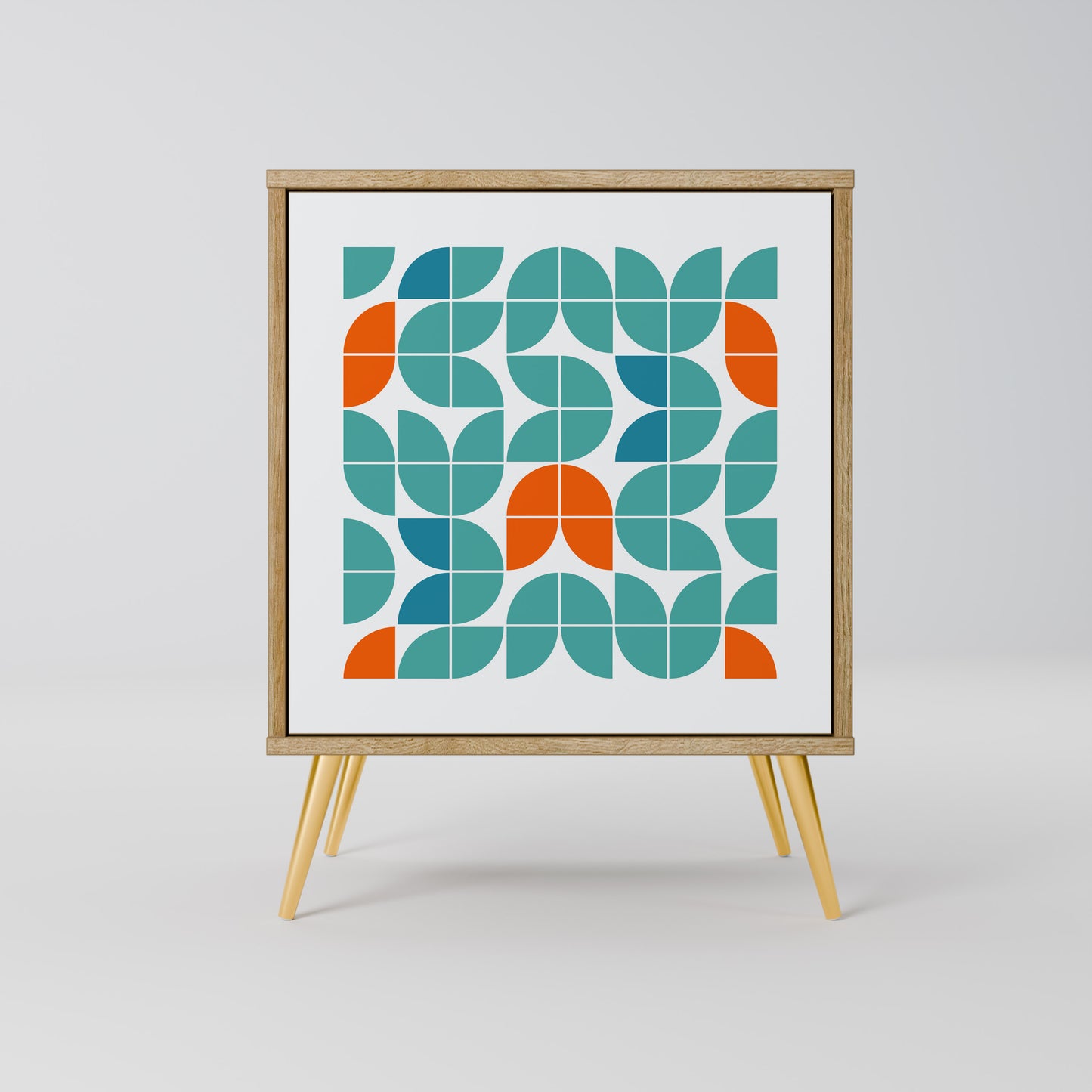 Credenza BE THE CHANGE a 1 anta effetto rovere