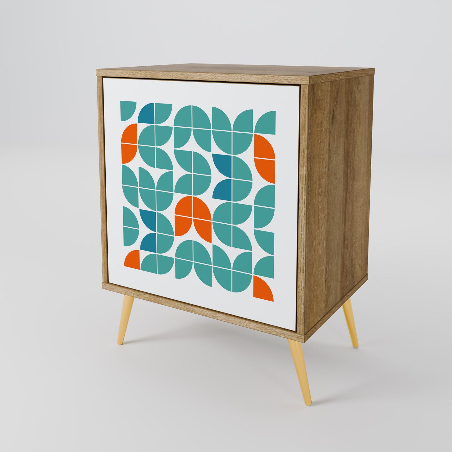 Credenza BE THE CHANGE a 1 anta effetto rovere