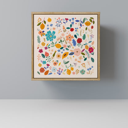 Credenza a 1 anta FLORAL COMBINATION effetto rovere