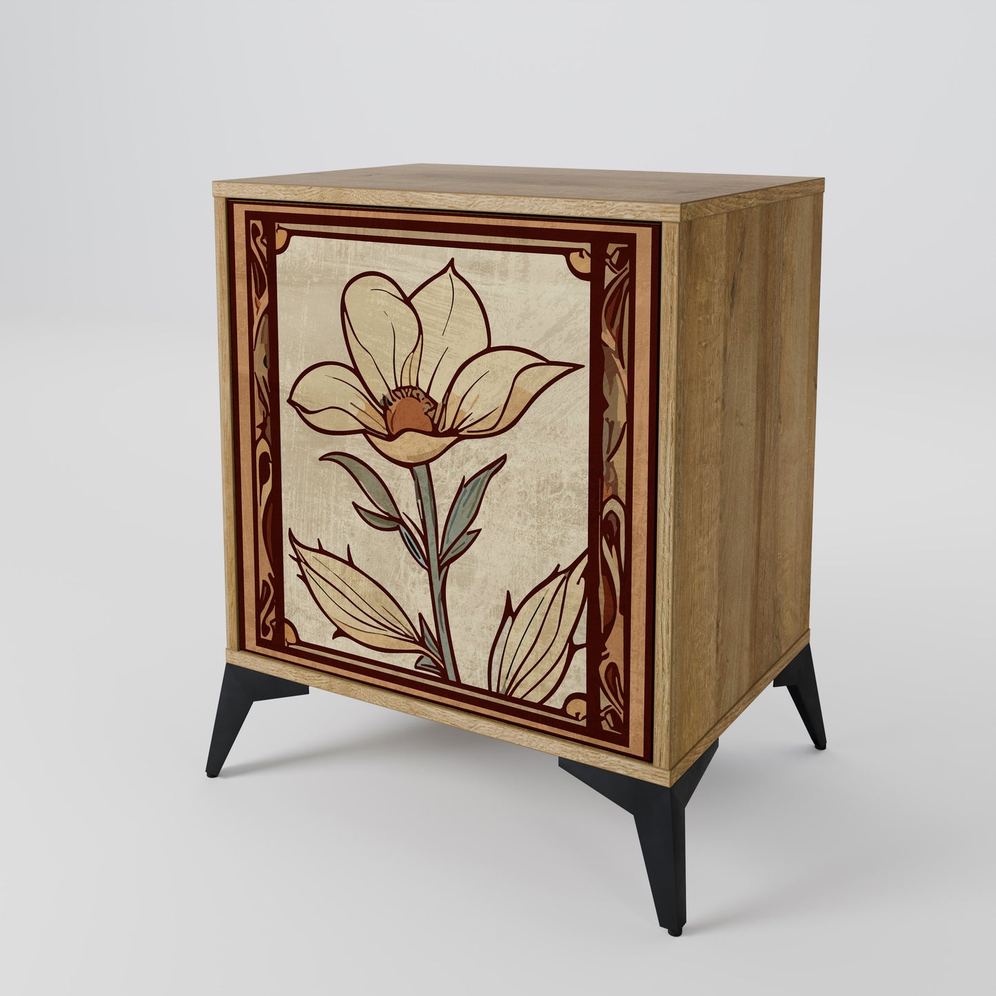 Credenza TIMELESS FLORA a 1 anta effetto rovere