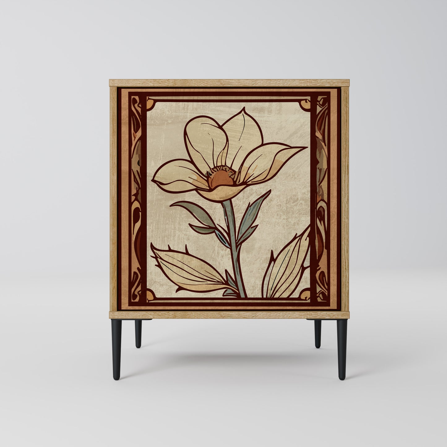 Credenza TIMELESS FLORA a 1 anta effetto rovere
