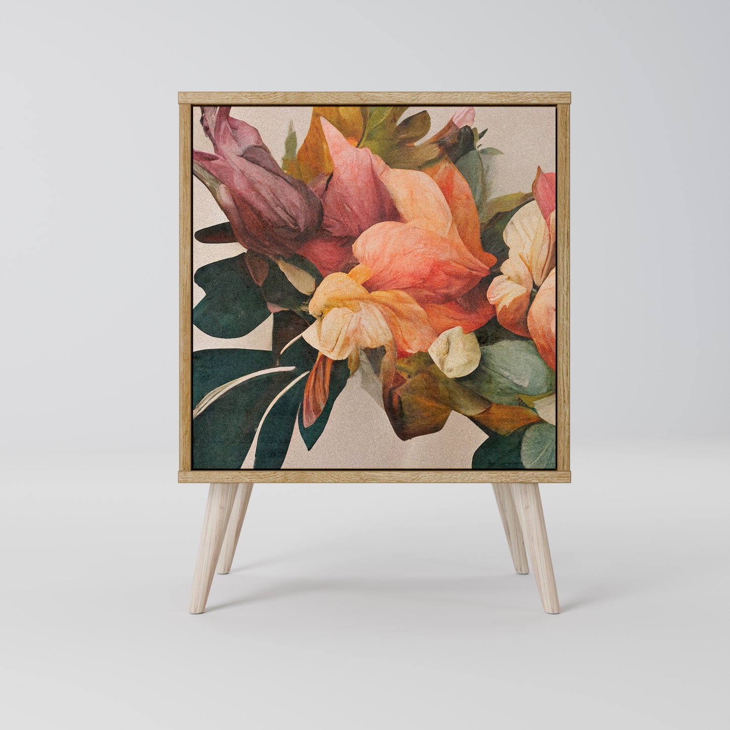 Credenza STYLISH BEAUTY a 1 anta effetto rovere