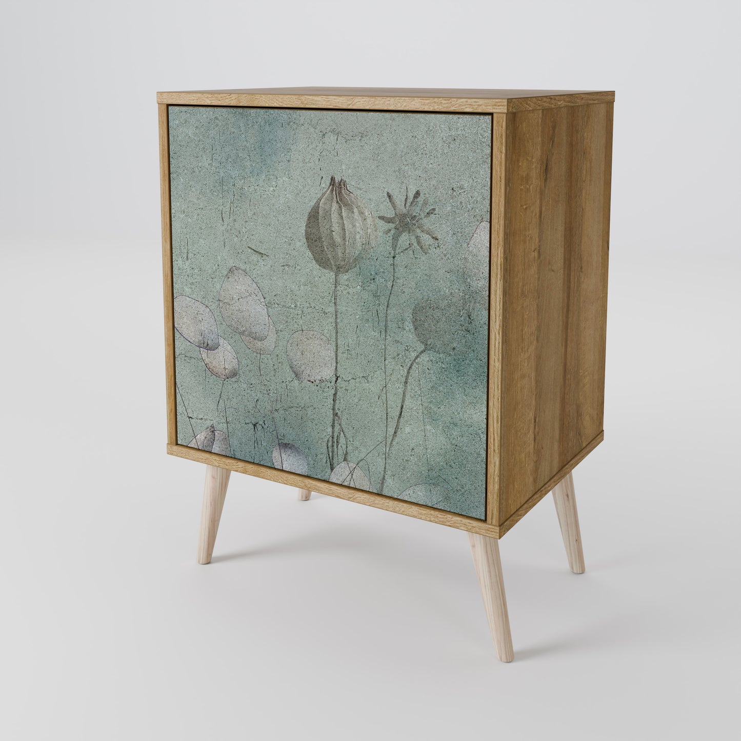 Credenza NIGHT LADY a 1 anta effetto rovere