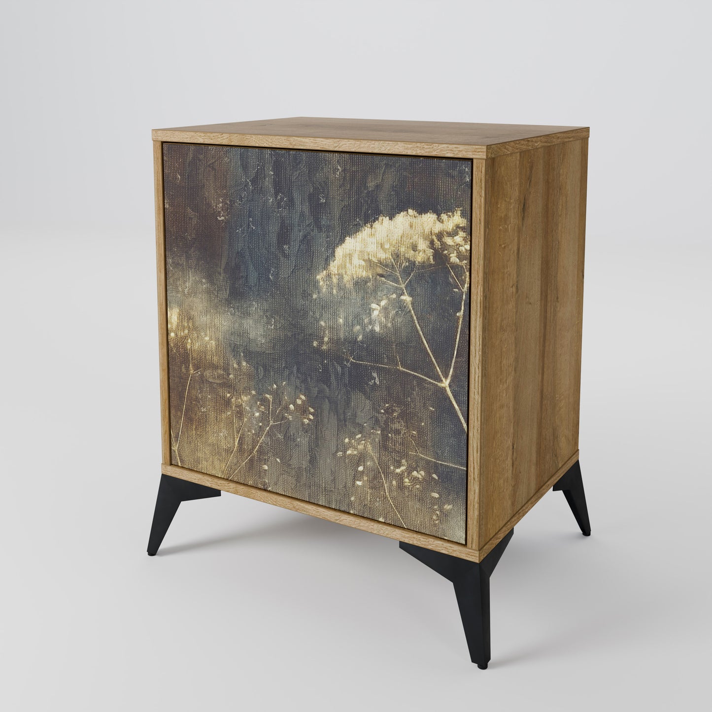 GENTLE POWER 1-Door Sideboard in Oak Effect