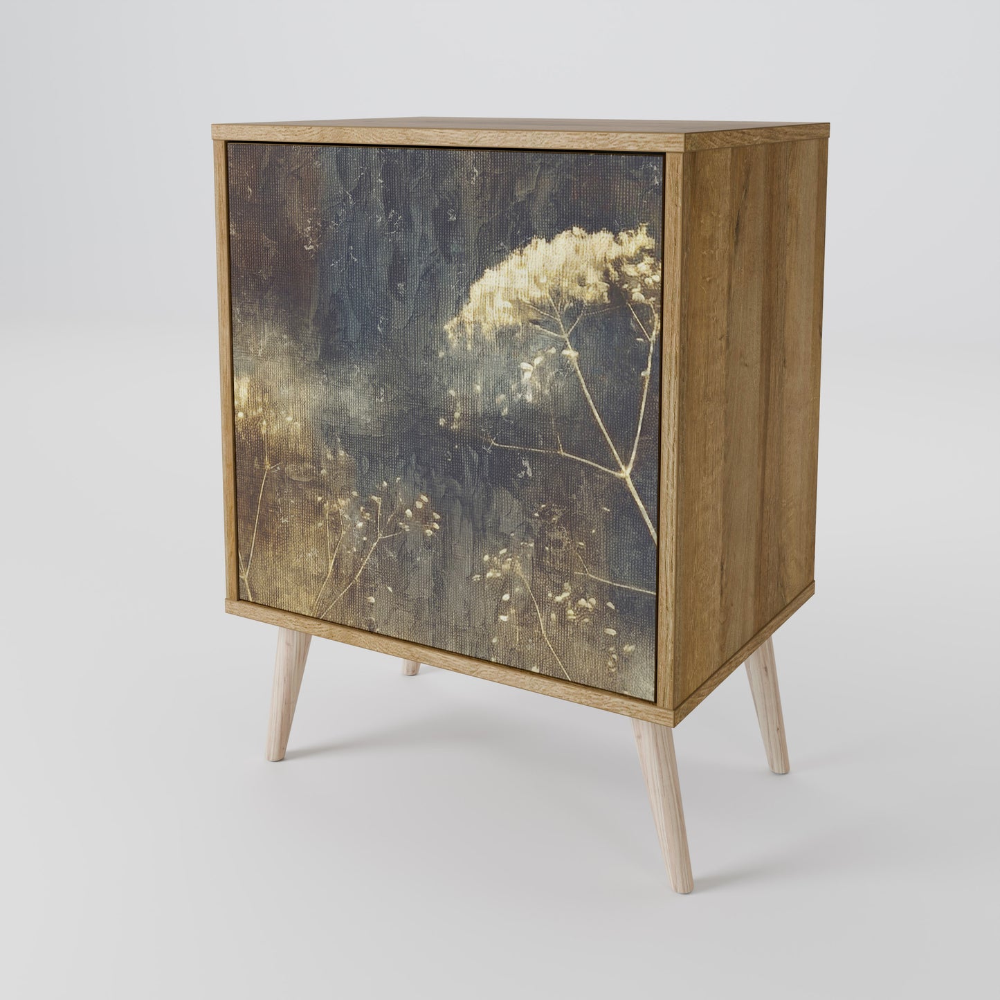 GENTLE POWER 1-Door Sideboard in Oak Effect