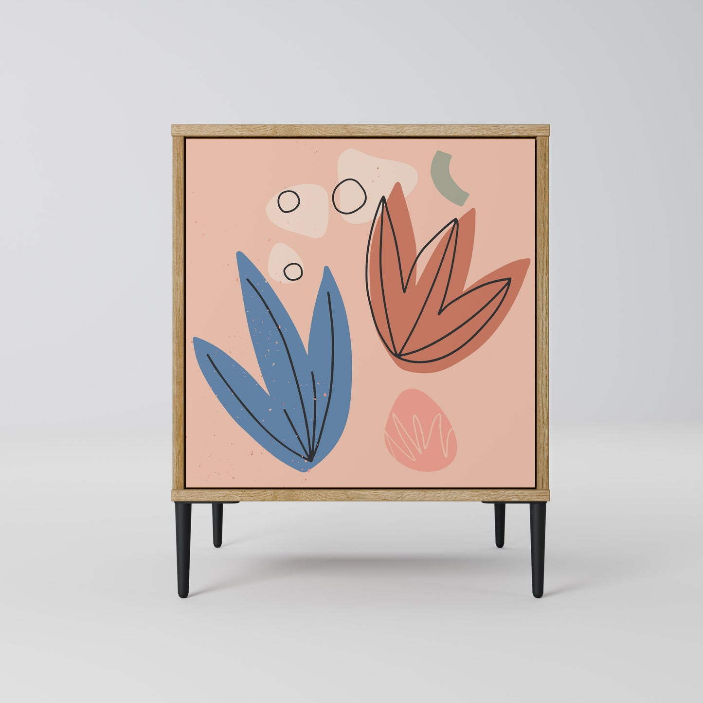 PASTEL DESTINY 1-Door Sideboard in Oak Effect