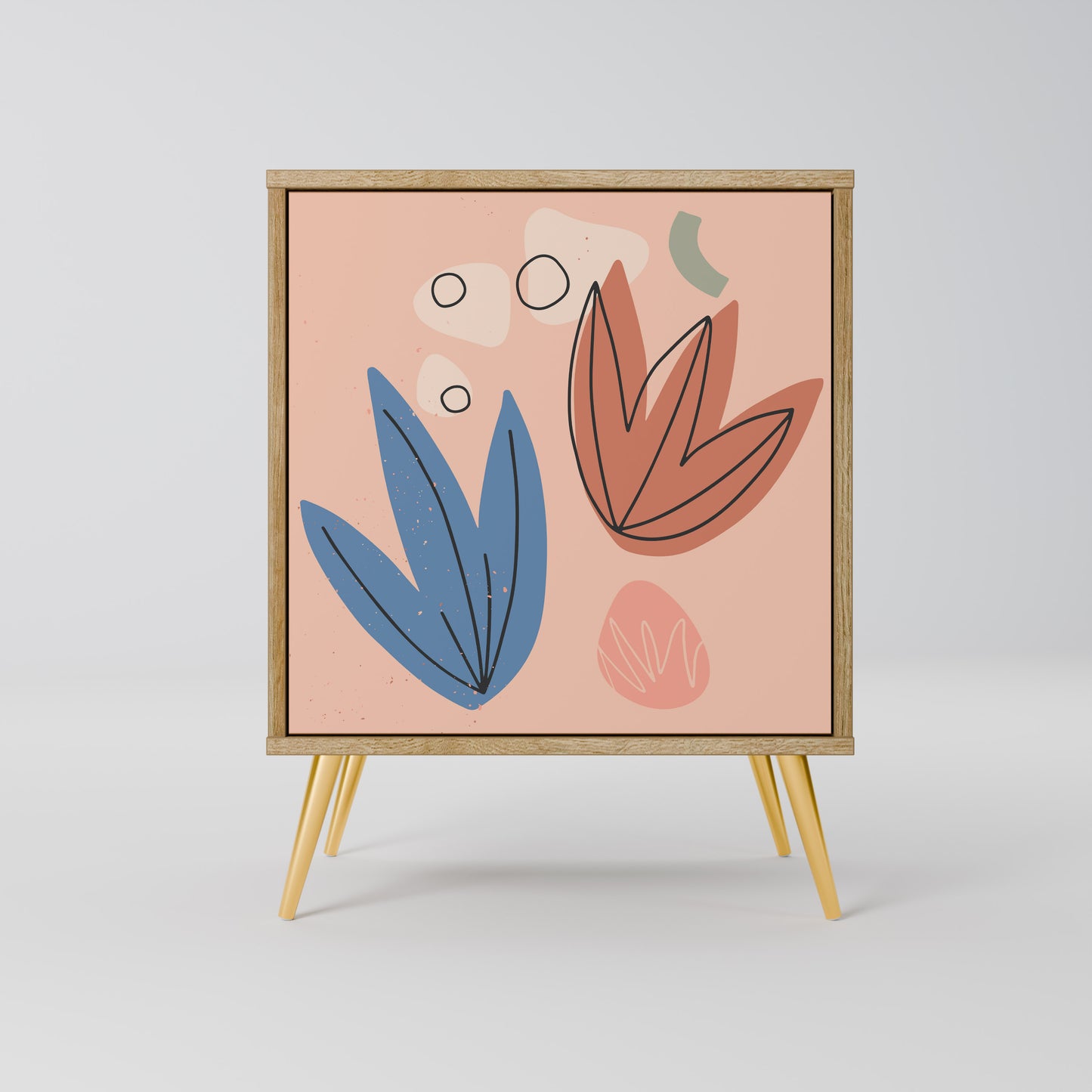 PASTEL DESTINY 1-Door Sideboard in Oak Effect