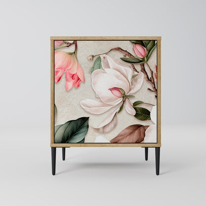 Credenza FLORAL GRACE a 1 anta effetto rovere