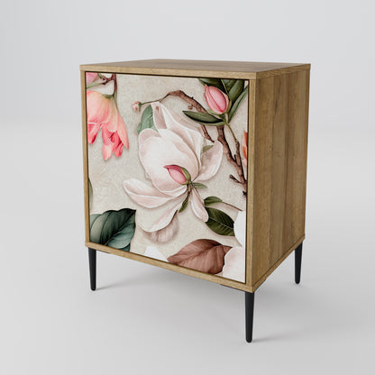 Credenza FLORAL GRACE a 1 anta effetto rovere