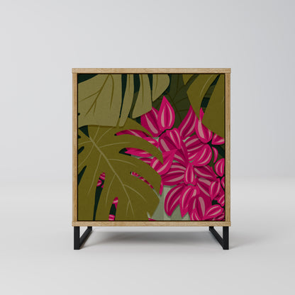 Credenza TROPICAL BEAUTY a 1 anta effetto rovere