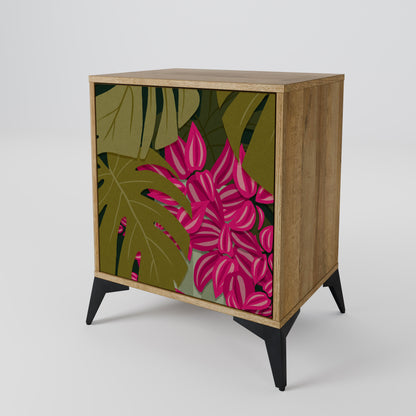 Credenza TROPICAL BEAUTY a 1 anta effetto rovere