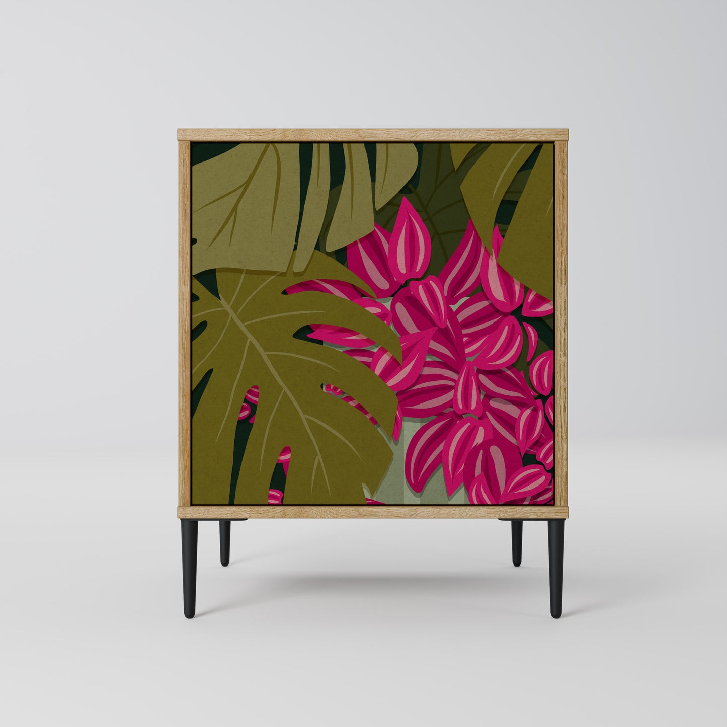 Credenza TROPICAL BEAUTY a 1 anta effetto rovere