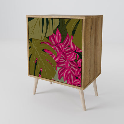 Credenza TROPICAL BEAUTY a 1 anta effetto rovere