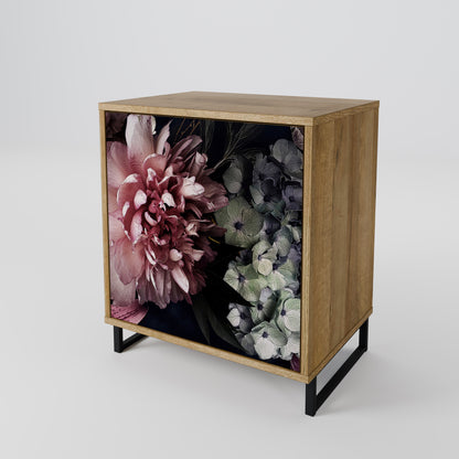 Credenza PURE BLOSSOM a 1 anta effetto rovere