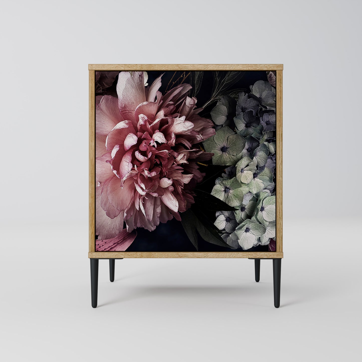 Credenza PURE BLOSSOM a 1 anta effetto rovere