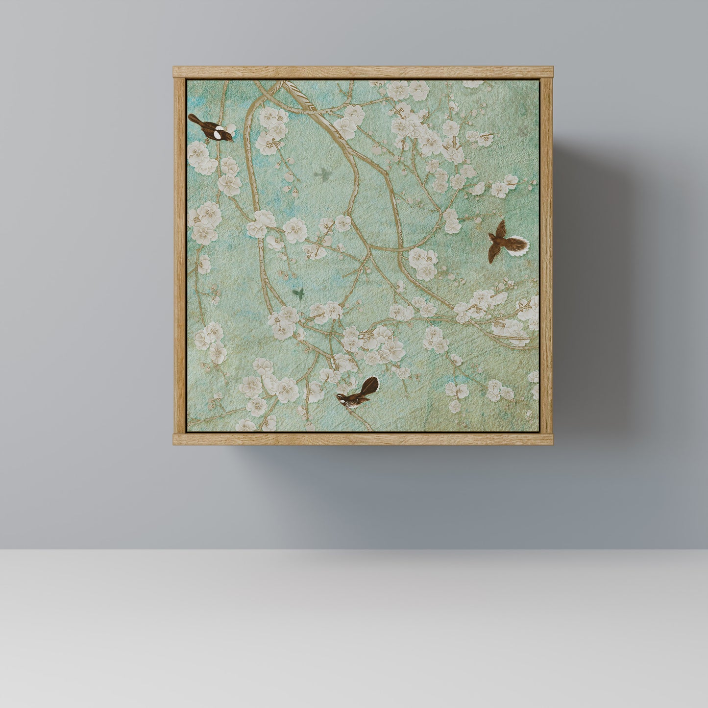 Credenza BLOOMING CHARM a 1 anta effetto rovere