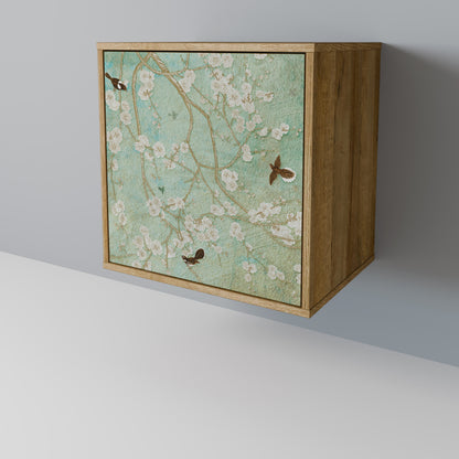 Credenza BLOOMING CHARM a 1 anta effetto rovere