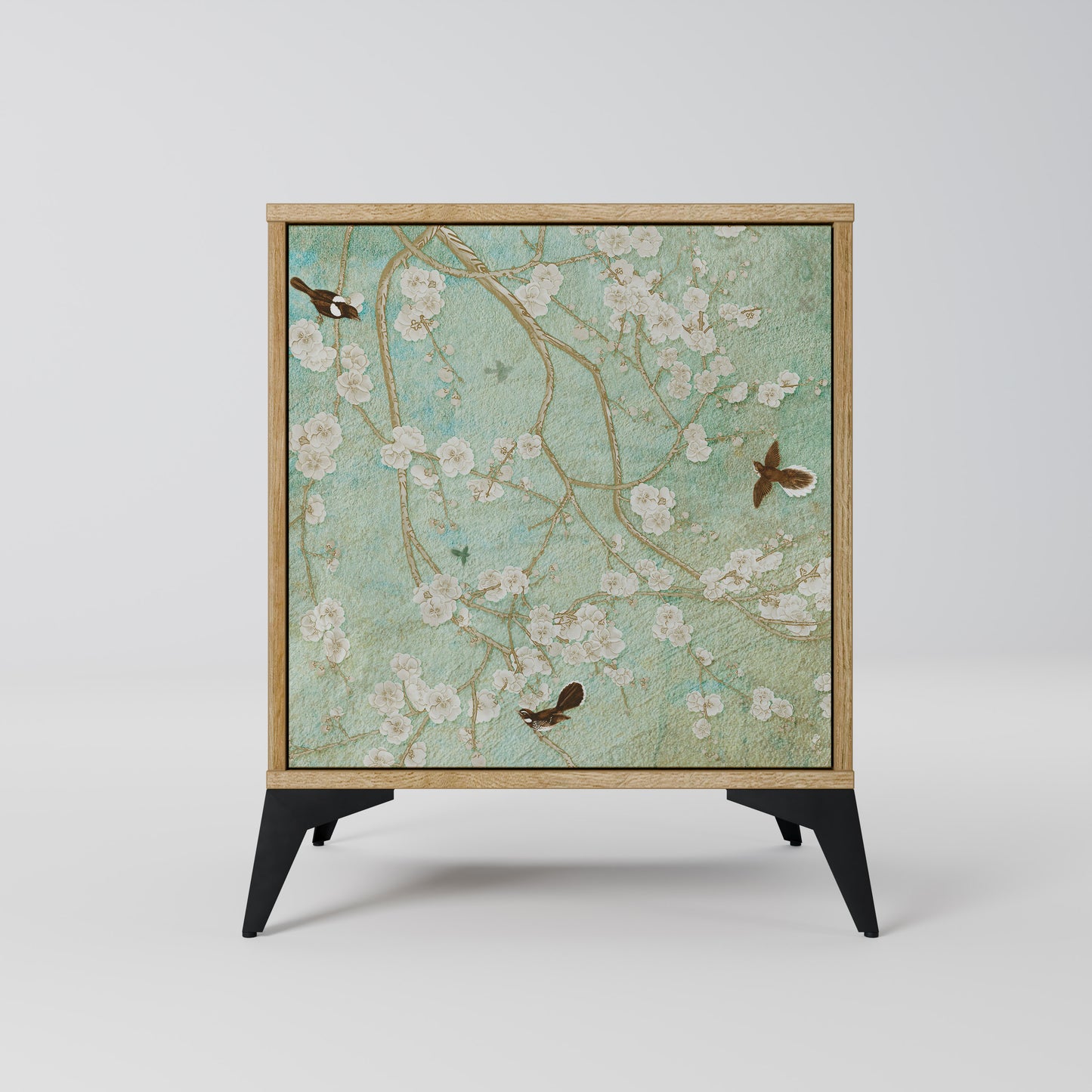 Credenza BLOOMING CHARM a 1 anta effetto rovere