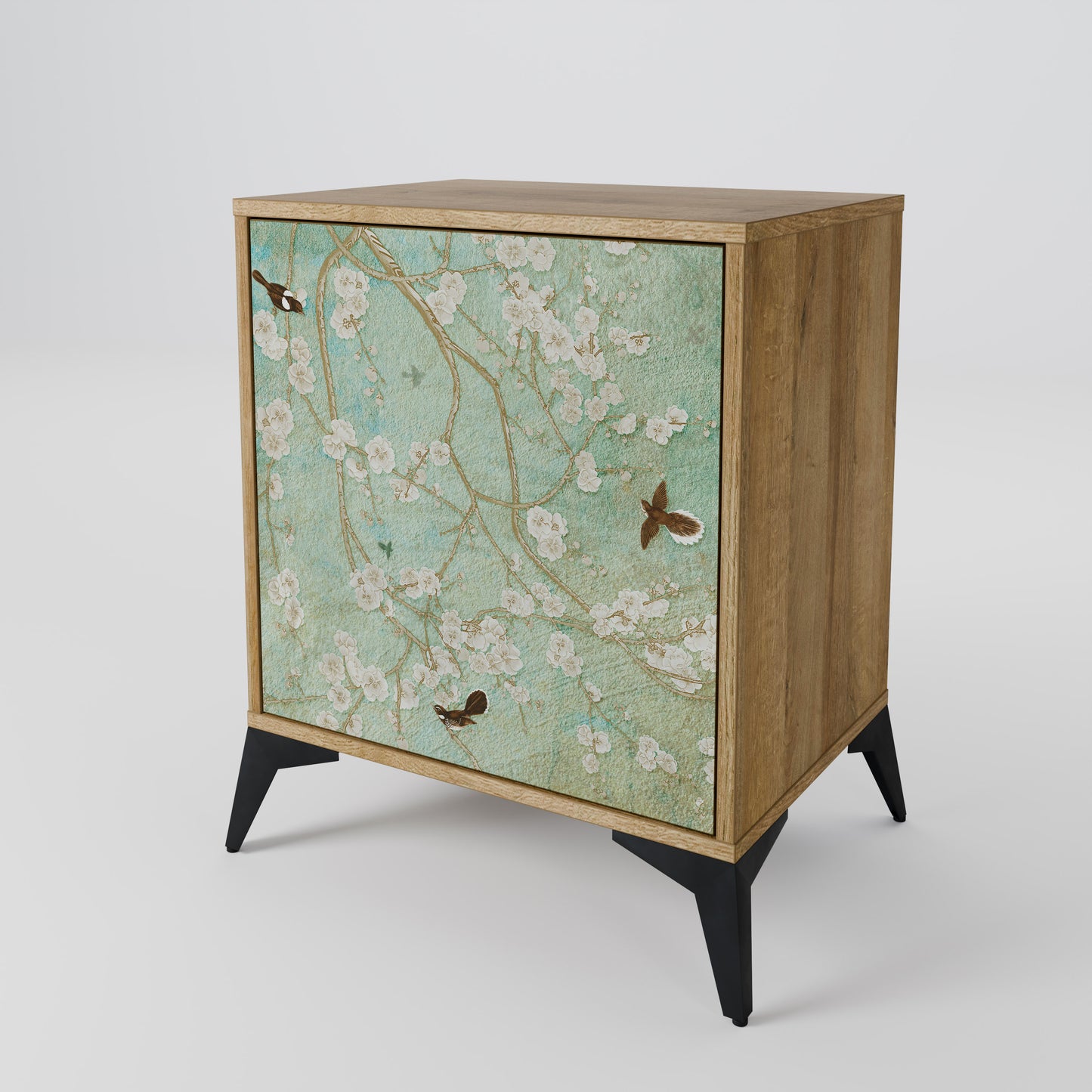 Credenza BLOOMING CHARM a 1 anta effetto rovere